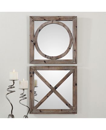 Uttermost - Baci E Abbracci, Wooden Mirrors, Set of 2