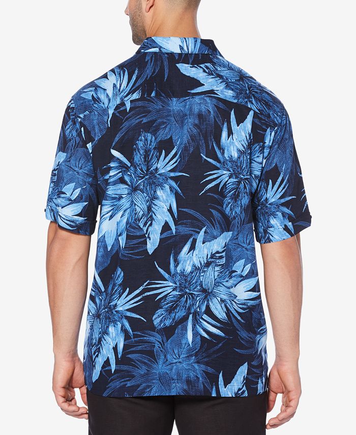Cubavera Men's Big & Tall Floral-Print Camp Collar Shirt - Macy's