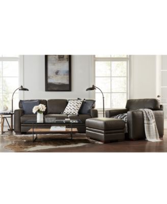 Furniture CLOSEOUT! Avenell 87" Leather Queen Sleeper Sofa, Created for Macy's