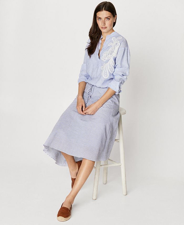 Lauren Ralph Lauren Asymmetrical Midi Skirt - Macy's
