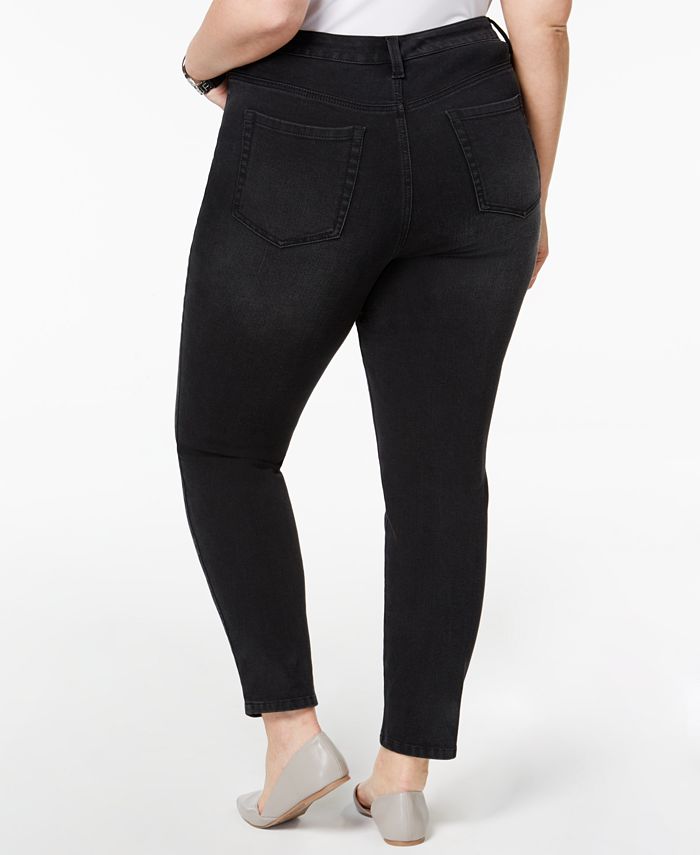 Charter Club Plus Size Tummy-Control Skinny Jeans, Created for Macy's ...