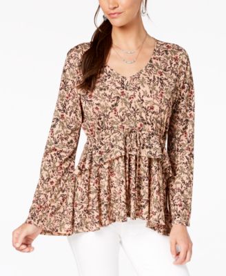 Style & Co - Printed Babydoll Top