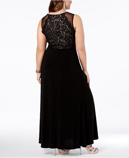 morgan and co lace bodice gown
