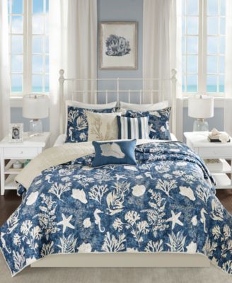 Madison Park - Cape Cod Reversible 6-Pc. Full/Queen Coverlet Set