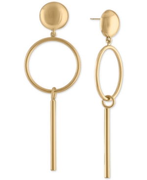 image of Rachel Rachel Roy Gold-Tone Post & Circle Drop Earrings
