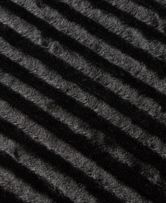 Duke Ribbed Faux-Fur Throw, 50" x 60"