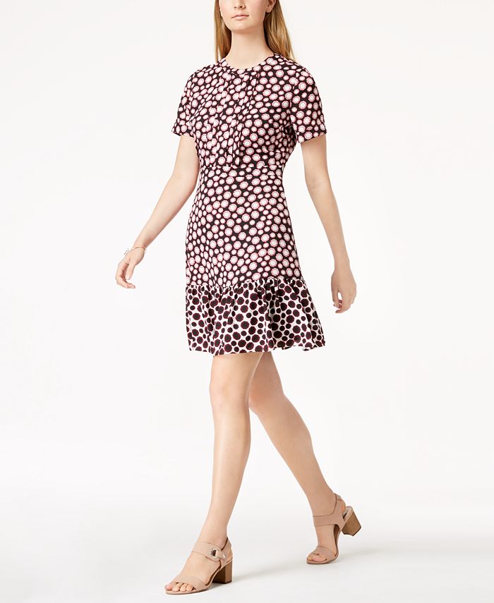 Maison Jules Printed Flounce-Hem Dress, Created for Macy's - Macy's