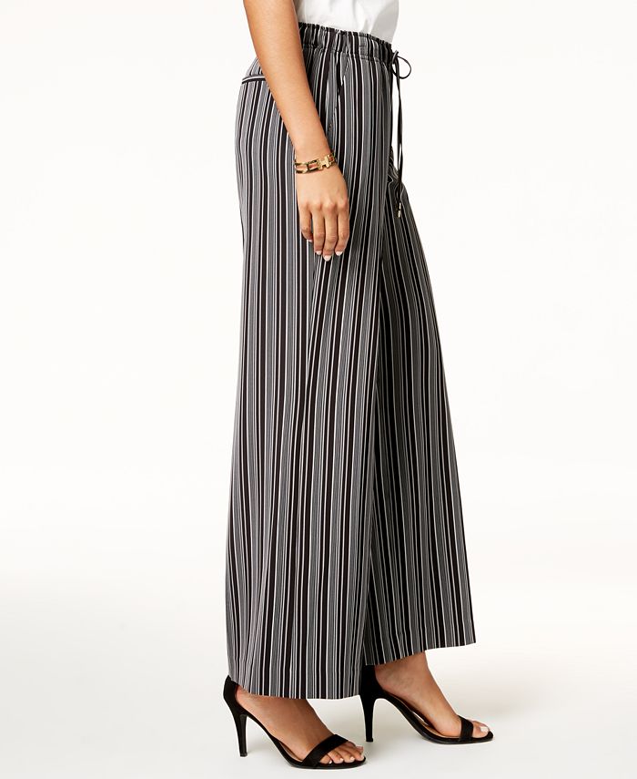 Tommy Hilfiger Striped Wide Leg Pants, Created for Macy's - Macy's