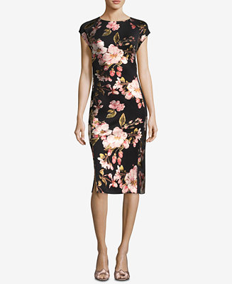 ECI Floral-Print Sheath Dress & Reviews - Dresses - Women - Macy's