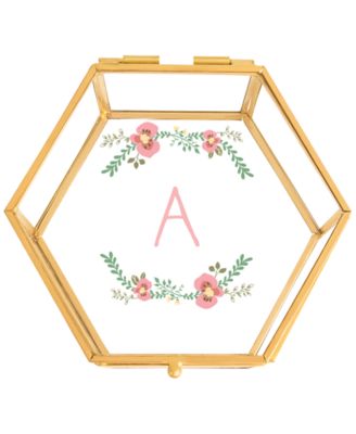 Cathy's Concepts - loral Personalized Glass Keepsake Box