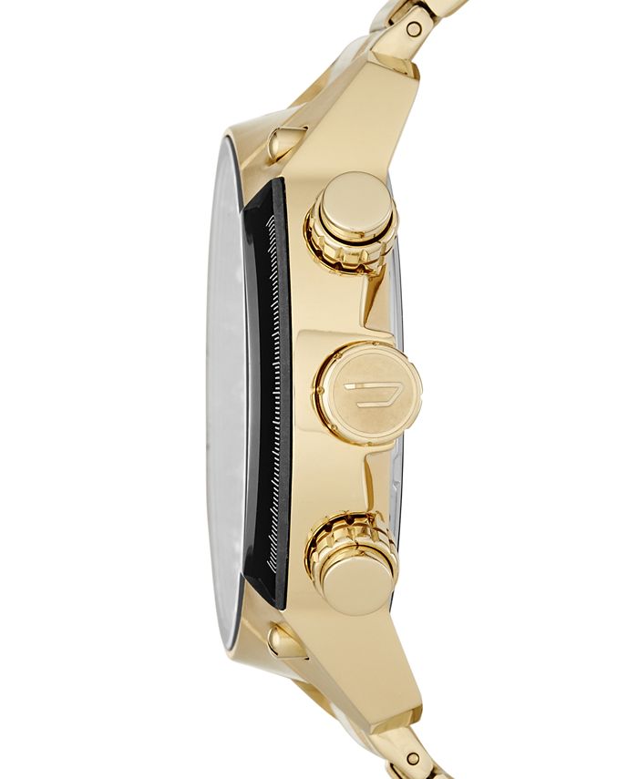 Diesel Men's Chronograph Overflow Gold-Tone Stainless Steel Bracelet ...