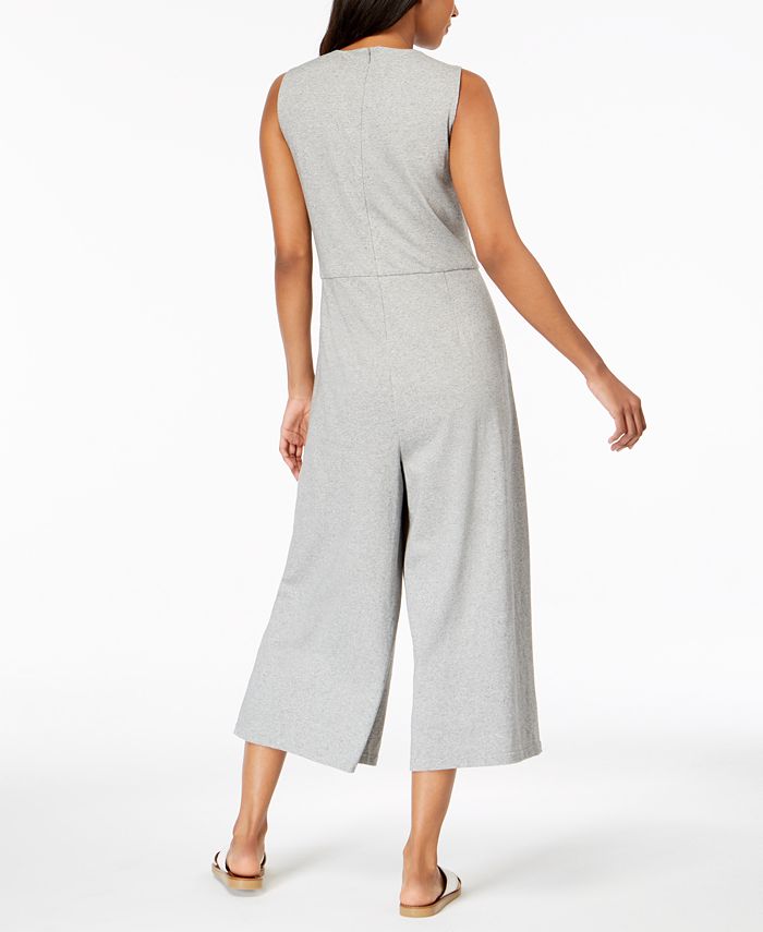 Eileen Fisher Cotton Cropped Jumpsuit, Regular & Petite Macy's