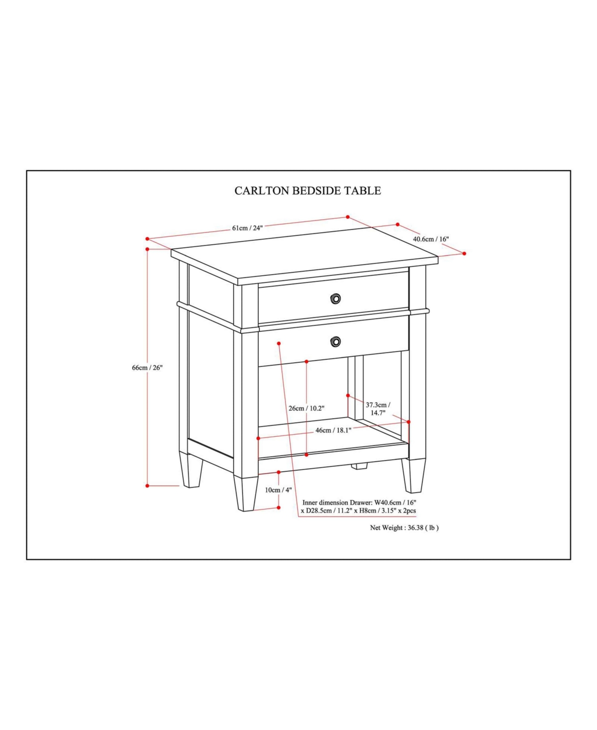 Thompson Bedroom Side Table