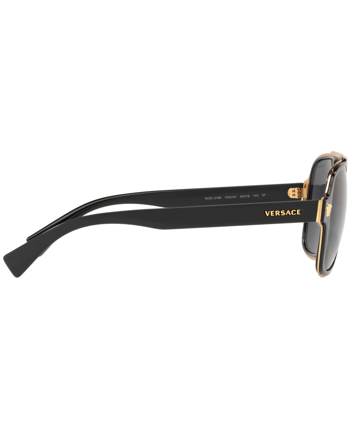 Shop Versace Men's Polarized Sunglasses, Ve2199 In Black,polar Grey