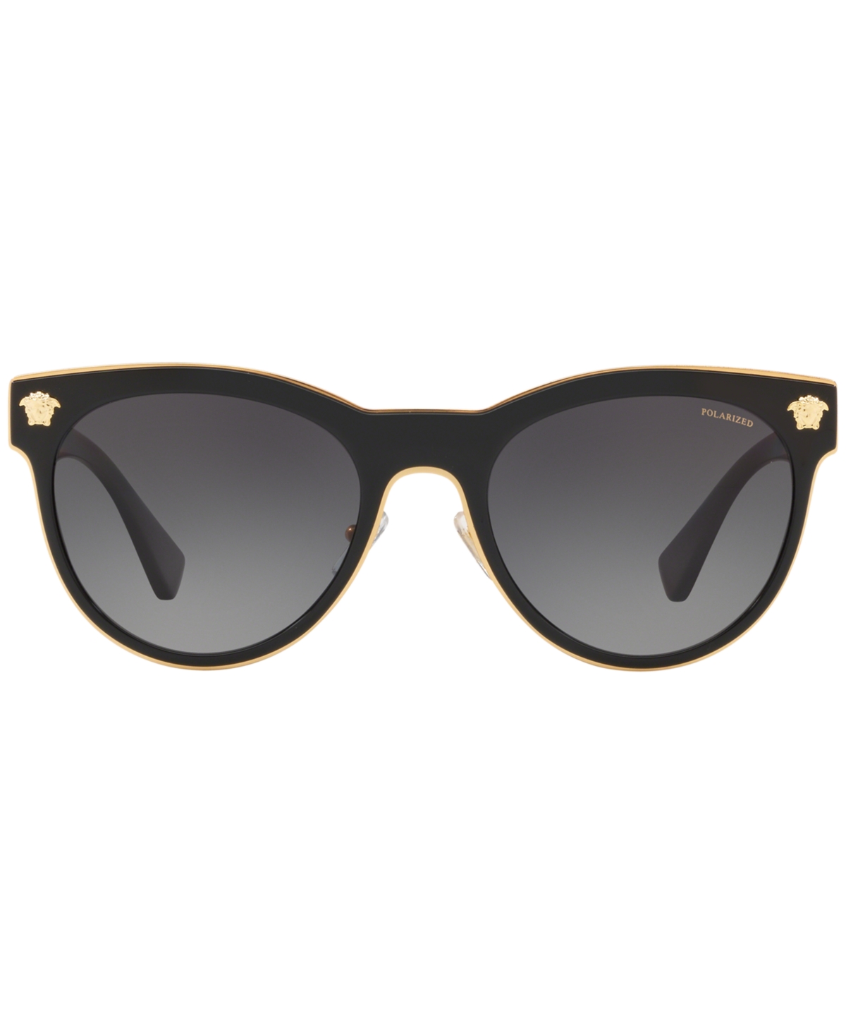Shop Versace Women's Polarized Sunglasses, Ve2198 In Black,polar Grey Gradient