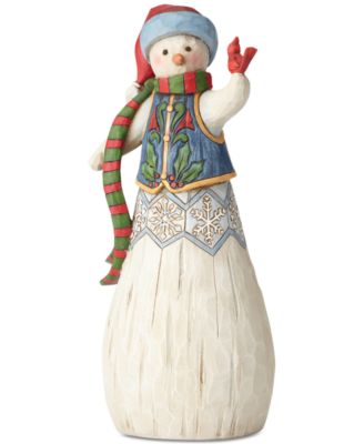 Jim Shore Folklore Snowman with Cardinal Figurine