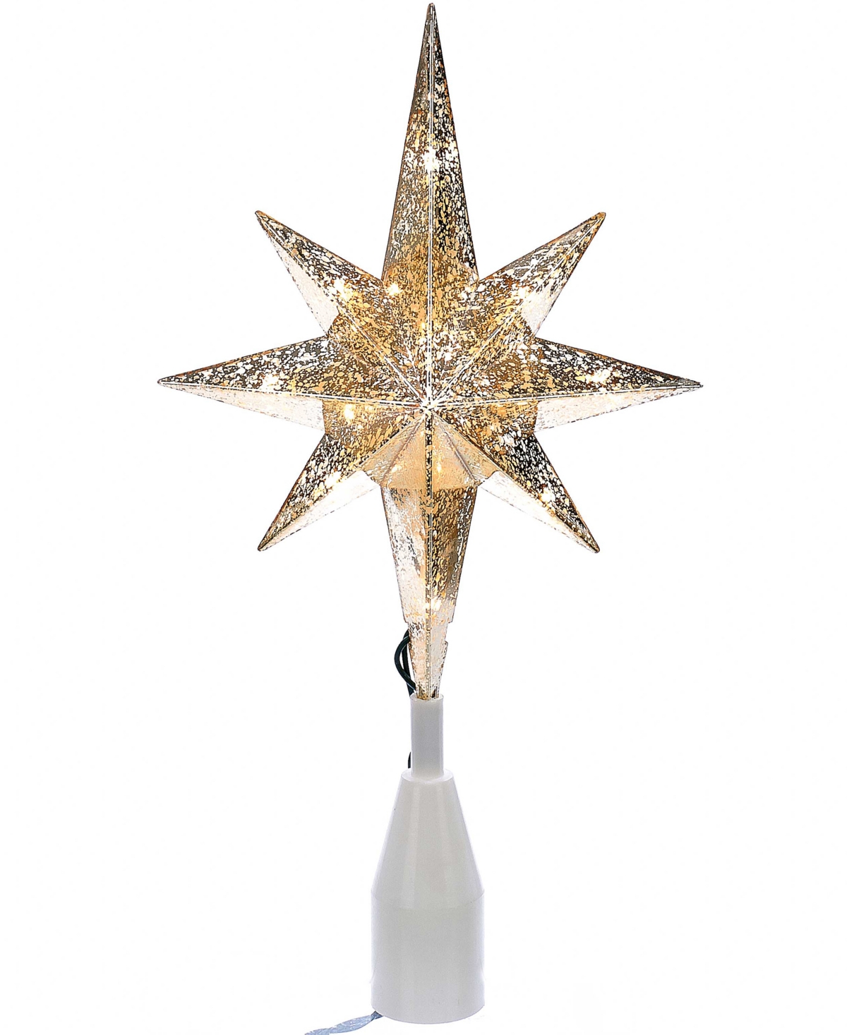 Kurt Adler 10-Light Bethlehem Star Treetop - Gold-Tone