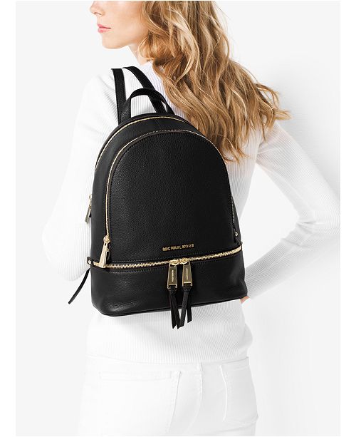 Rhea Zip Small Pebble Leather Backpack