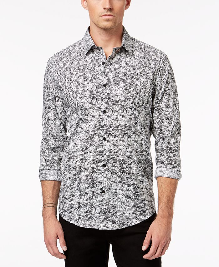 Alfani Men's Geo-Print Shirt, Created for Macy's - Macy's