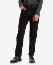Black 505 Regular Fit Levis Jeans for Men - Macy's