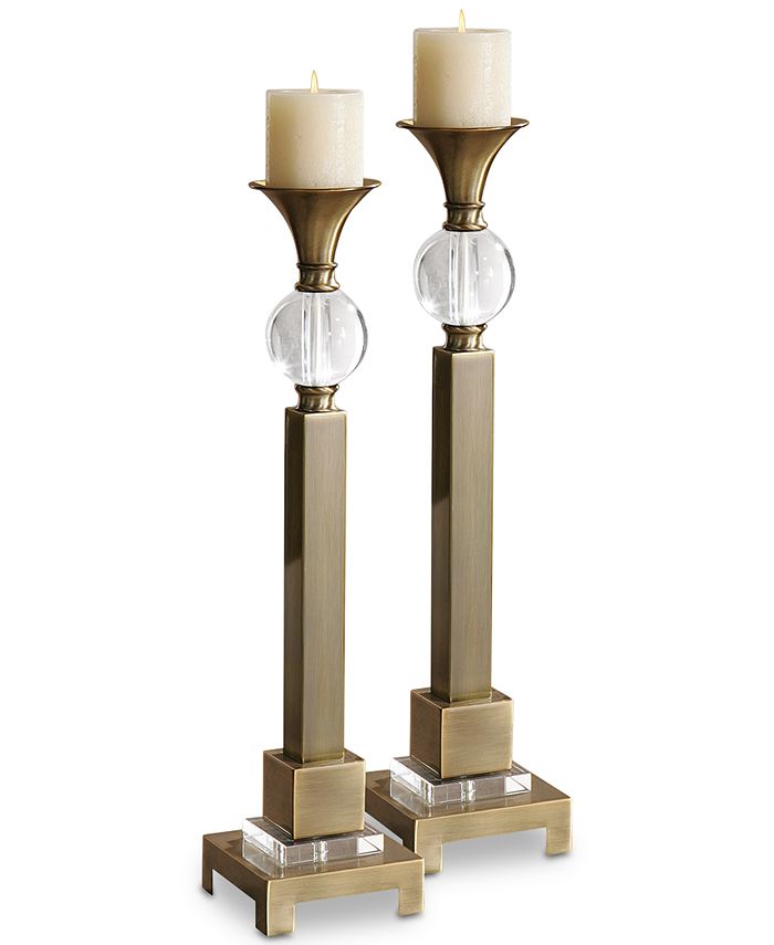 Uttermost Euron Coffee Bronze Candleholders, Set of 2 Macy's