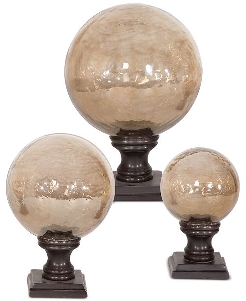 Uttermost Lamya Glass Globe Finials Set Of 3 Reviews Home