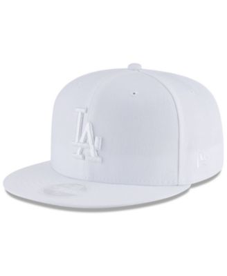 white dodgers fitted hat