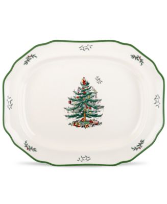 Spode Christmas Tree Sculpted Platter - Macy's
