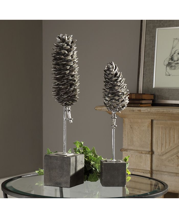 Uttermost Longleaf Pine Cone Sculptures, Set of 2 Macy's