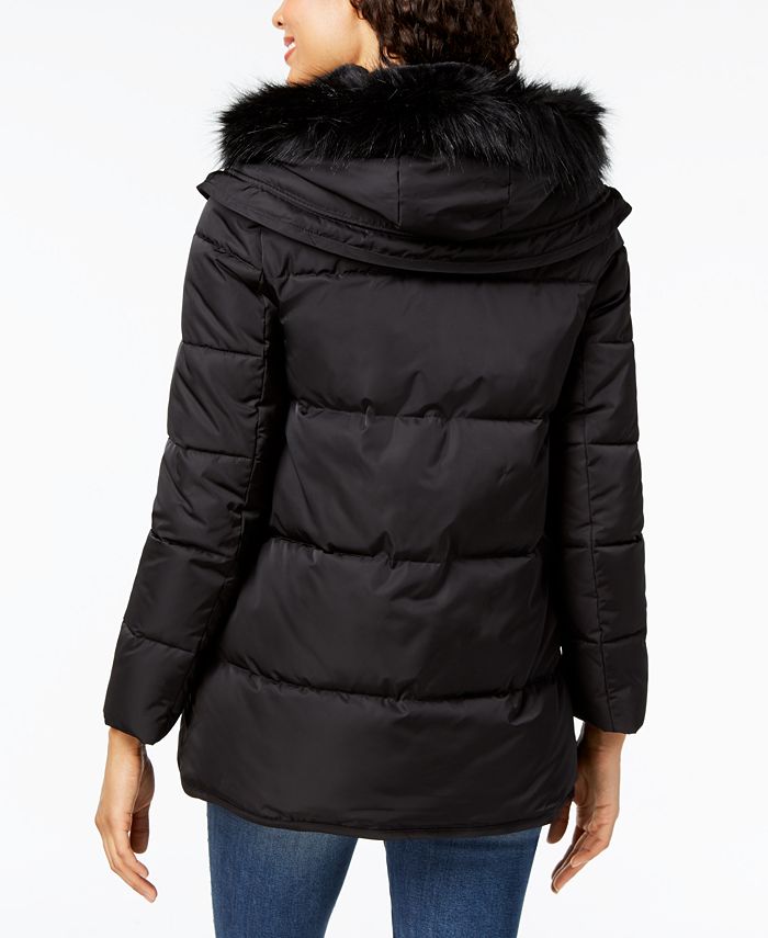 Tahari
 Saylor Faux Shearling Moto Puffer Coat main image 0