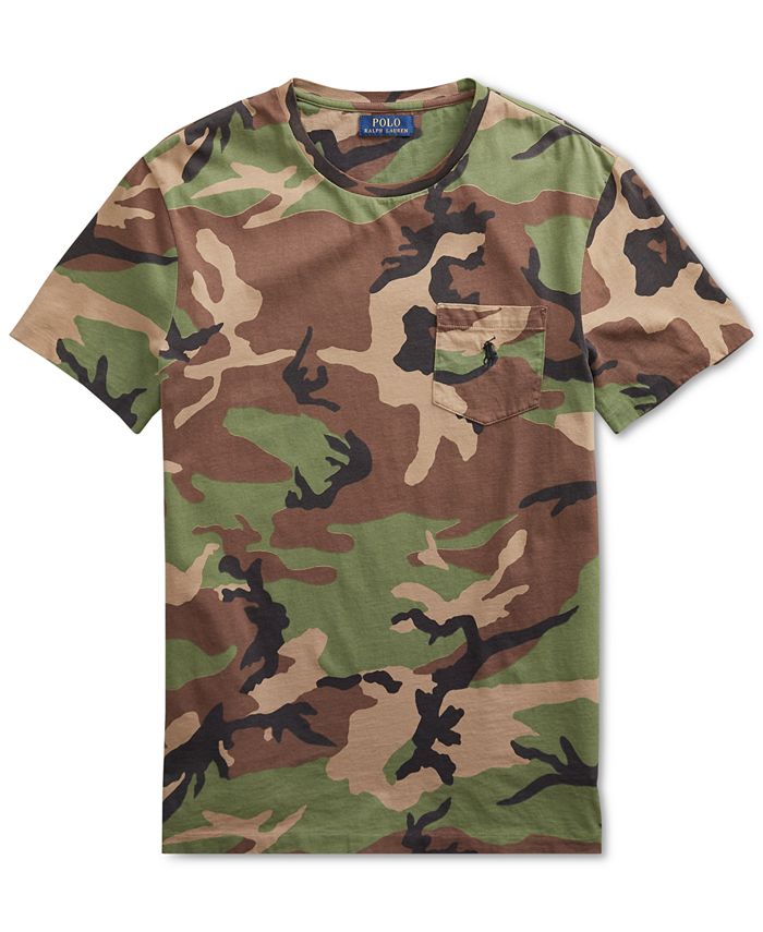 Polo Ralph Lauren Men's Camouflage Cotton Custom Slim Fit T-Shirt - Macy's
