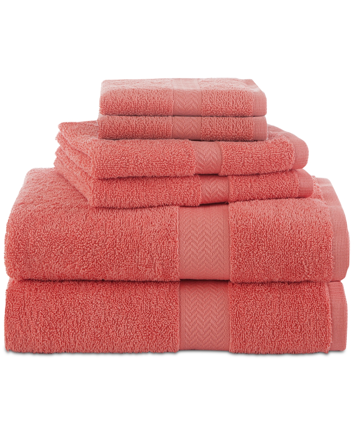Martex Ringspun Cotton 6-pc. Towel Set In Coral