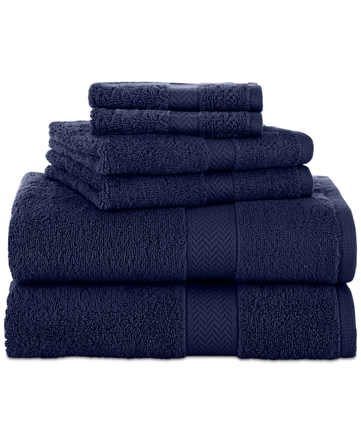 Martex Ringspun Cotton 6-pc. Towel Set In Navy