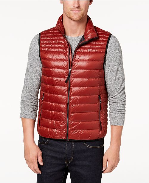 Calvin Klein Men's Packable Full-Zip Puffer Vest & Reviews - Coats ...