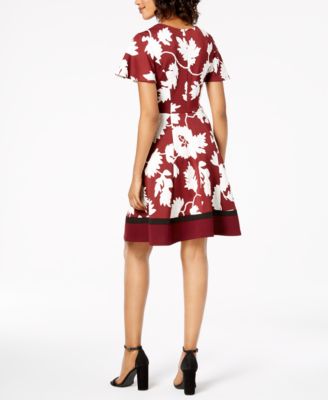 Robbie Bee Petite Floral Fit & Flare Dress - Macy's