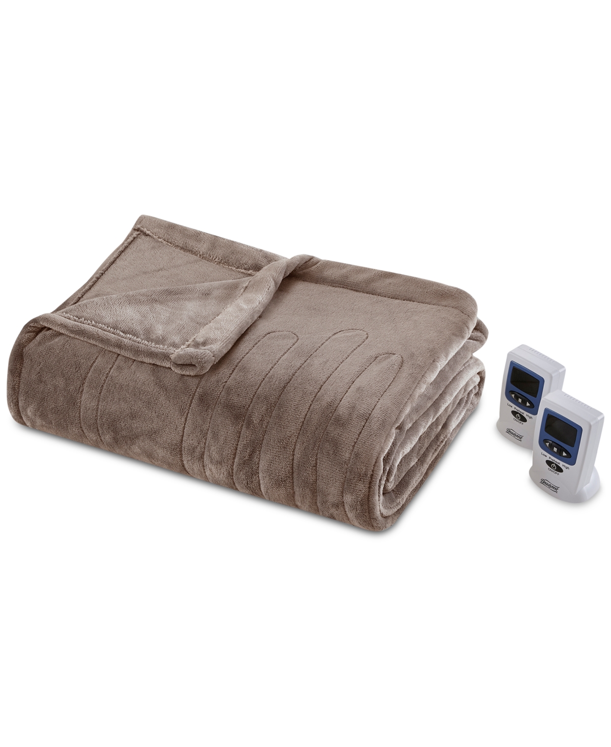 BR54-0518 Heated Plush Blanket, Mink - Full