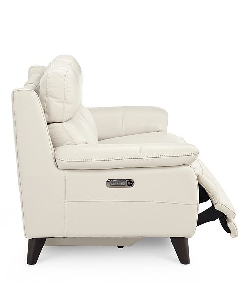 Furniture Milany 69" Leather Power Reclining Loveseat with Power