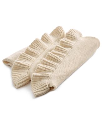 Martha Stewart Collection - 50" x 60" Ruffle Ivory Throw