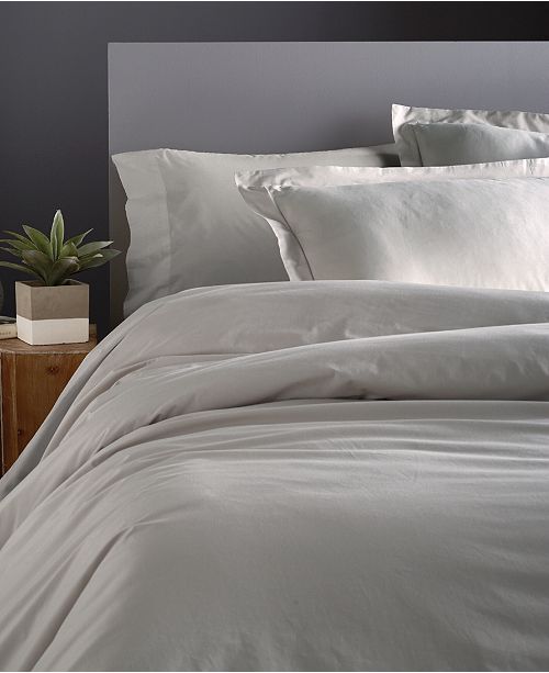 Donna Karan Cotton 600 Thread Count European King Duvet Cover