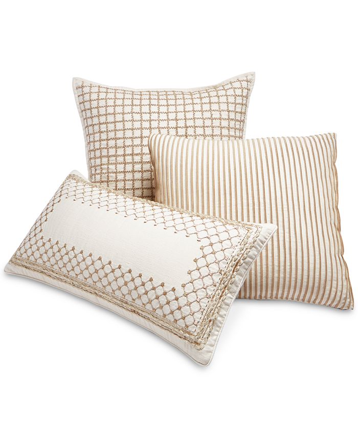 Hotel Collection CLOSEOUT! Mosaic Grid Embroidered Full/Queen Duvet Cover, Created for Macy's