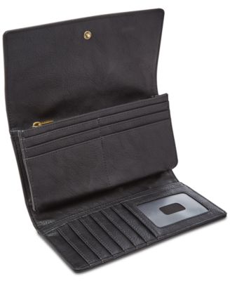 Кожаный бумажник с клапаном Fossil Logan