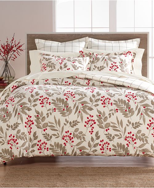 Martha Stewart Collection Bayberry Cotton Flannel Bedding