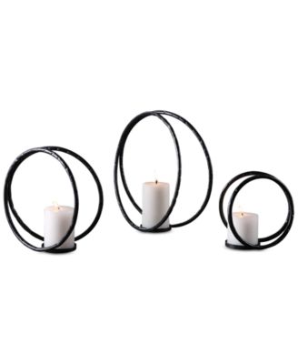 Uttermost - Pina Curved Metal Candle Holders, Set of 3