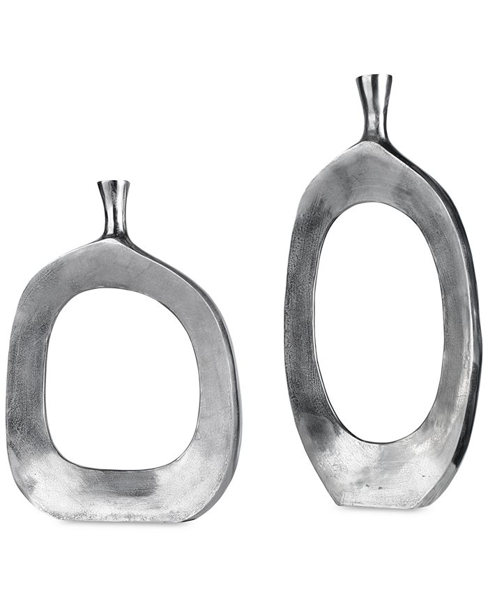 Uttermost - Cierra Aluminum Vases, Set of 2