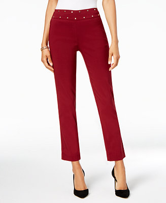 JM Collection Studded Tummy-Control Pants, Created for Macy's - Macy's