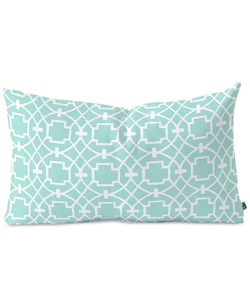 Deny Designs Caroline Okun Cool Mint Umbria Oblong Throw Pillow