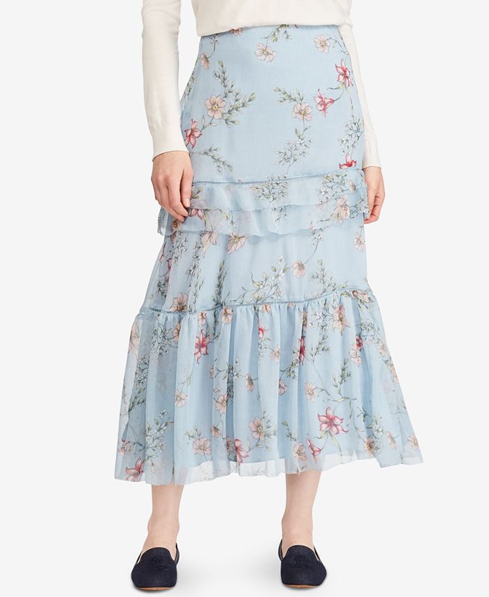 Lauren Ralph Lauren Petite Floral-Print Maxiskirt & Reviews - Skirts ...