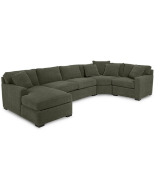 FURNITURE RADLEY 4-PC. FABRIC CHAISE SECTIONAL SOFA WITH WEDGE PIECE, CREATED FOR MACY'S
