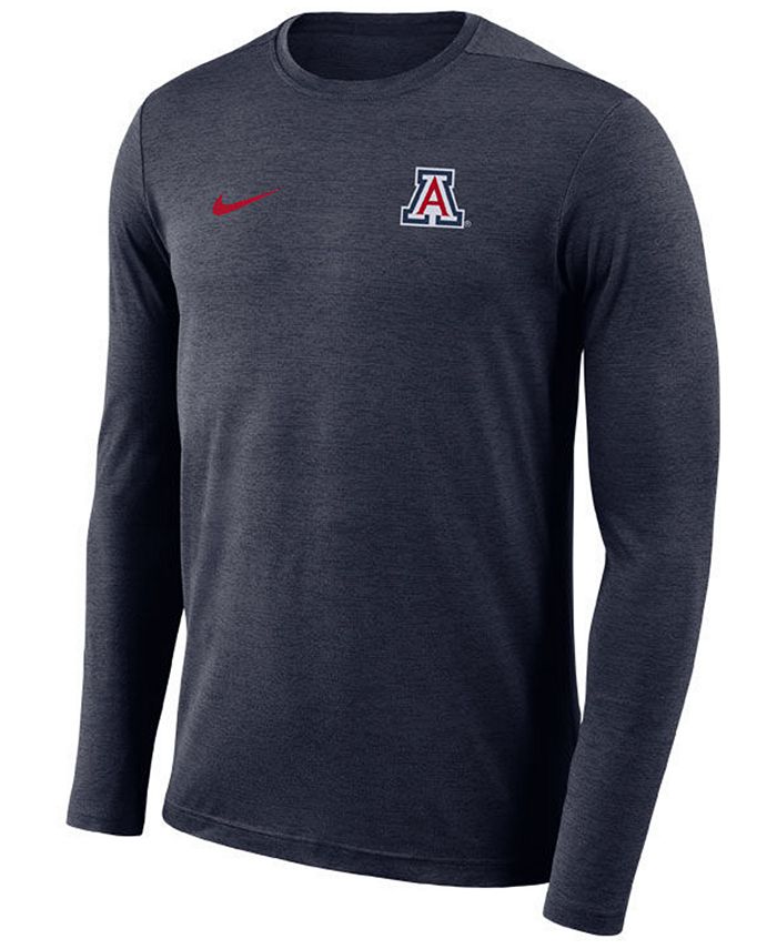 Nike Men's Arizona Wildcats Long Sleeve Dri-Fit Coaches T-Shirt - Macy's