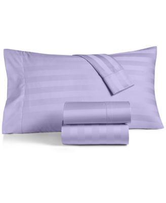 1.5" Stripe 550 Thread Count 100% Cotton 4-Pc. Sheet Set, Queen, Exclusively at Macy’s